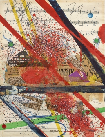 Slashes of Sound, 1965, Mixed media and collage on paper